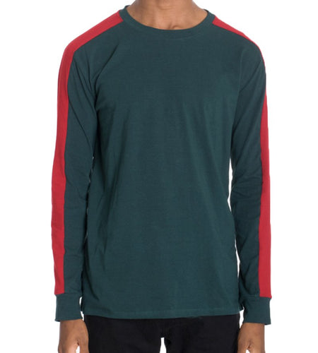 SIDE STRIPE LONG SLEEVE- GREEN