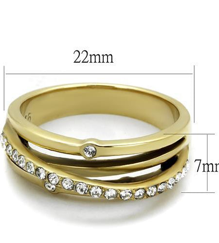 TK2611 - IP Gold(Ion Plating) Stainless Steel Ring with Top Grade